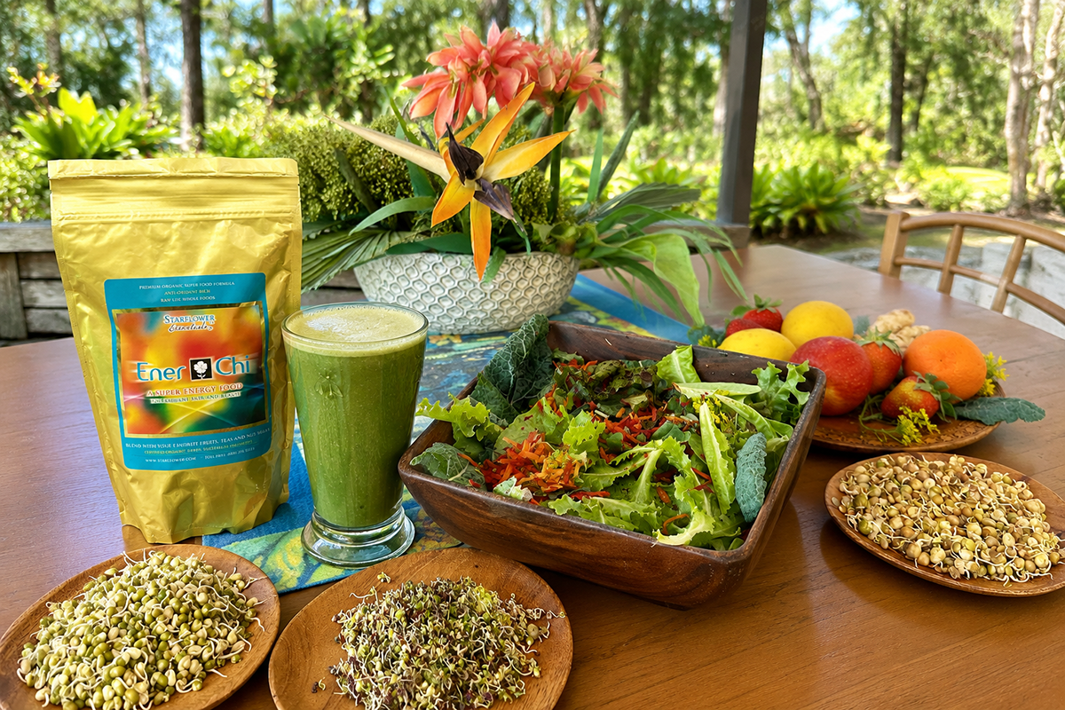 Fresh raw foods and EnerChi